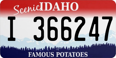 ID license plate I366247