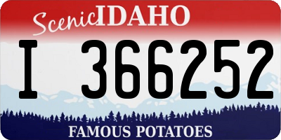 ID license plate I366252