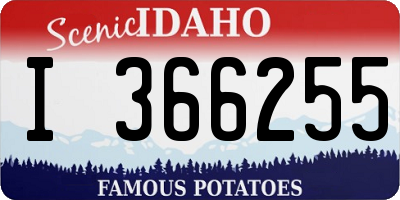 ID license plate I366255