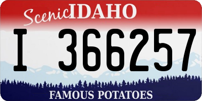 ID license plate I366257