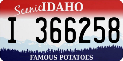 ID license plate I366258