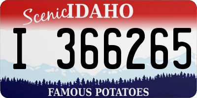 ID license plate I366265