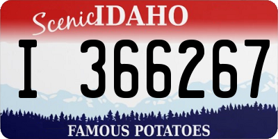 ID license plate I366267