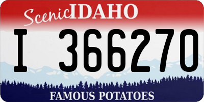 ID license plate I366270