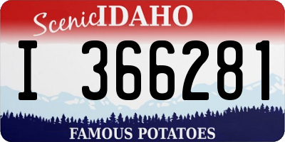 ID license plate I366281