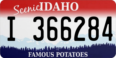 ID license plate I366284