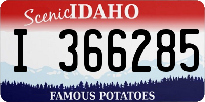 ID license plate I366285