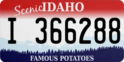 ID license plate I366288