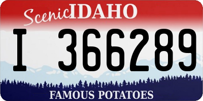 ID license plate I366289