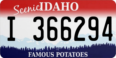 ID license plate I366294