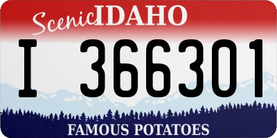 ID license plate I366301