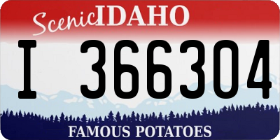 ID license plate I366304