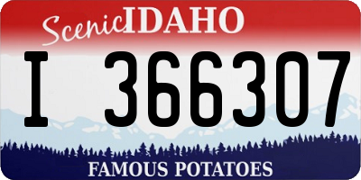ID license plate I366307