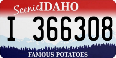 ID license plate I366308