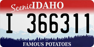 ID license plate I366311