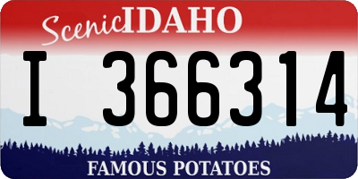 ID license plate I366314