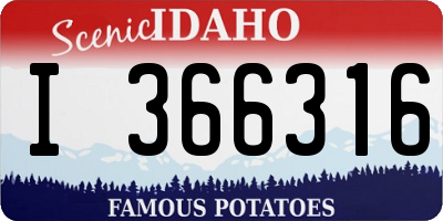 ID license plate I366316