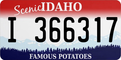 ID license plate I366317