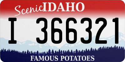 ID license plate I366321