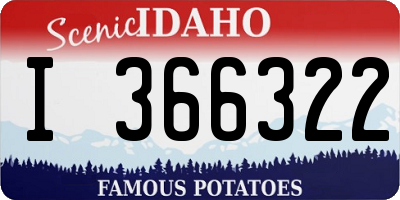 ID license plate I366322