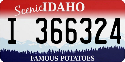 ID license plate I366324