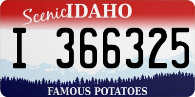 ID license plate I366325
