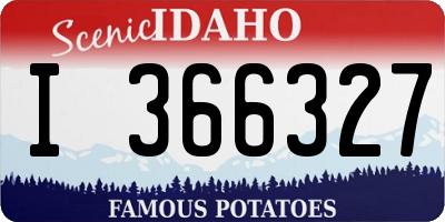 ID license plate I366327