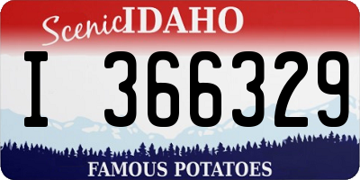 ID license plate I366329
