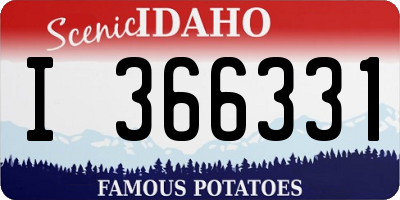 ID license plate I366331
