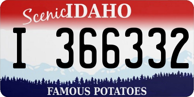ID license plate I366332