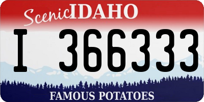 ID license plate I366333