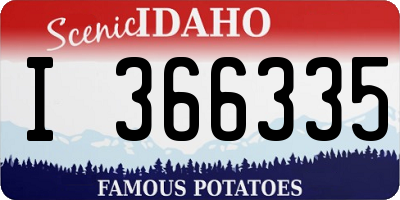 ID license plate I366335
