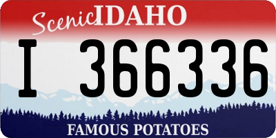 ID license plate I366336