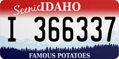 ID license plate I366337