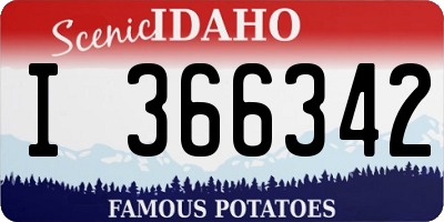 ID license plate I366342