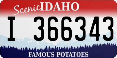 ID license plate I366343
