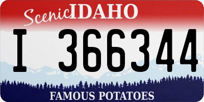ID license plate I366344