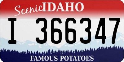 ID license plate I366347