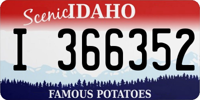 ID license plate I366352