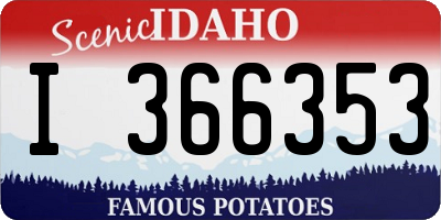 ID license plate I366353