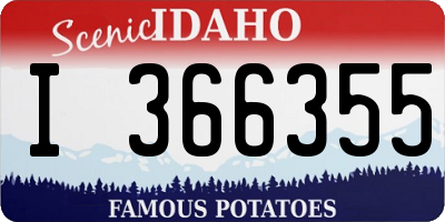 ID license plate I366355