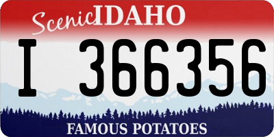 ID license plate I366356