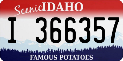 ID license plate I366357