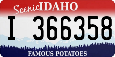 ID license plate I366358