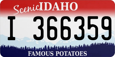 ID license plate I366359
