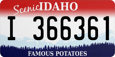 ID license plate I366361