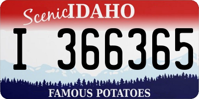 ID license plate I366365