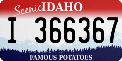 ID license plate I366367
