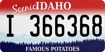 ID license plate I366368