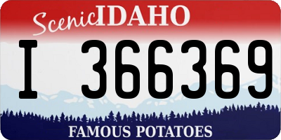 ID license plate I366369